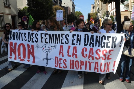Banderole Droits des Femmes en danger!