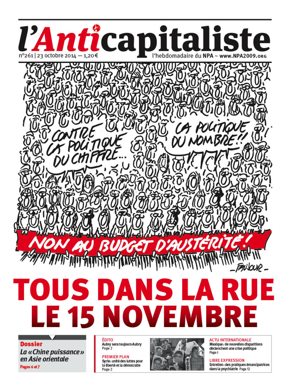 Tous dans la rue le 15 Novembre! Antik261_la_une