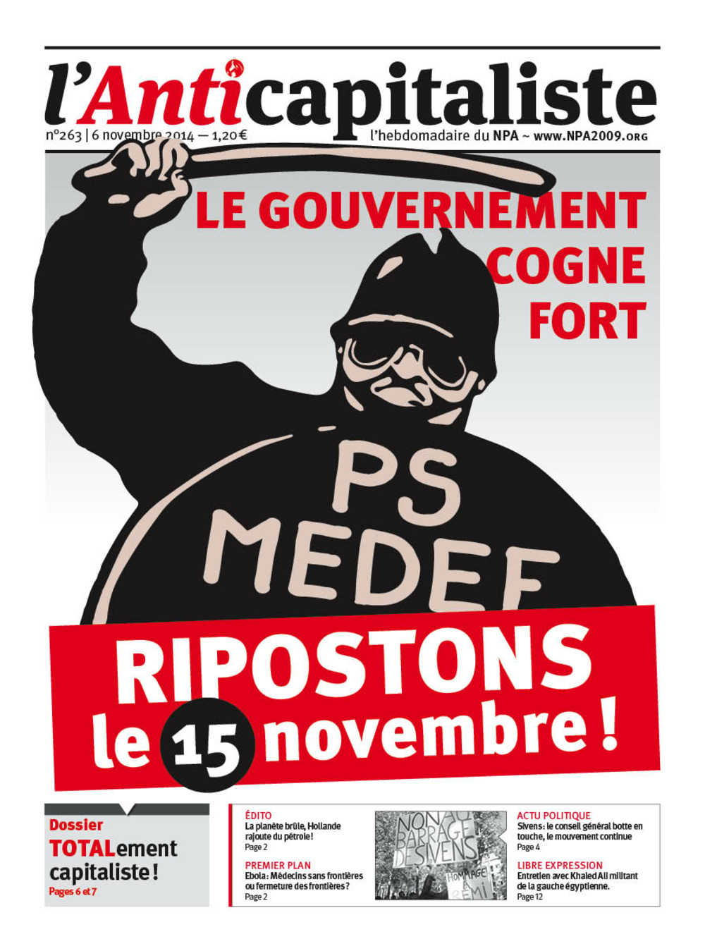 Résistance au gouvernement bourgeois - Page 19 Antik263_la_une